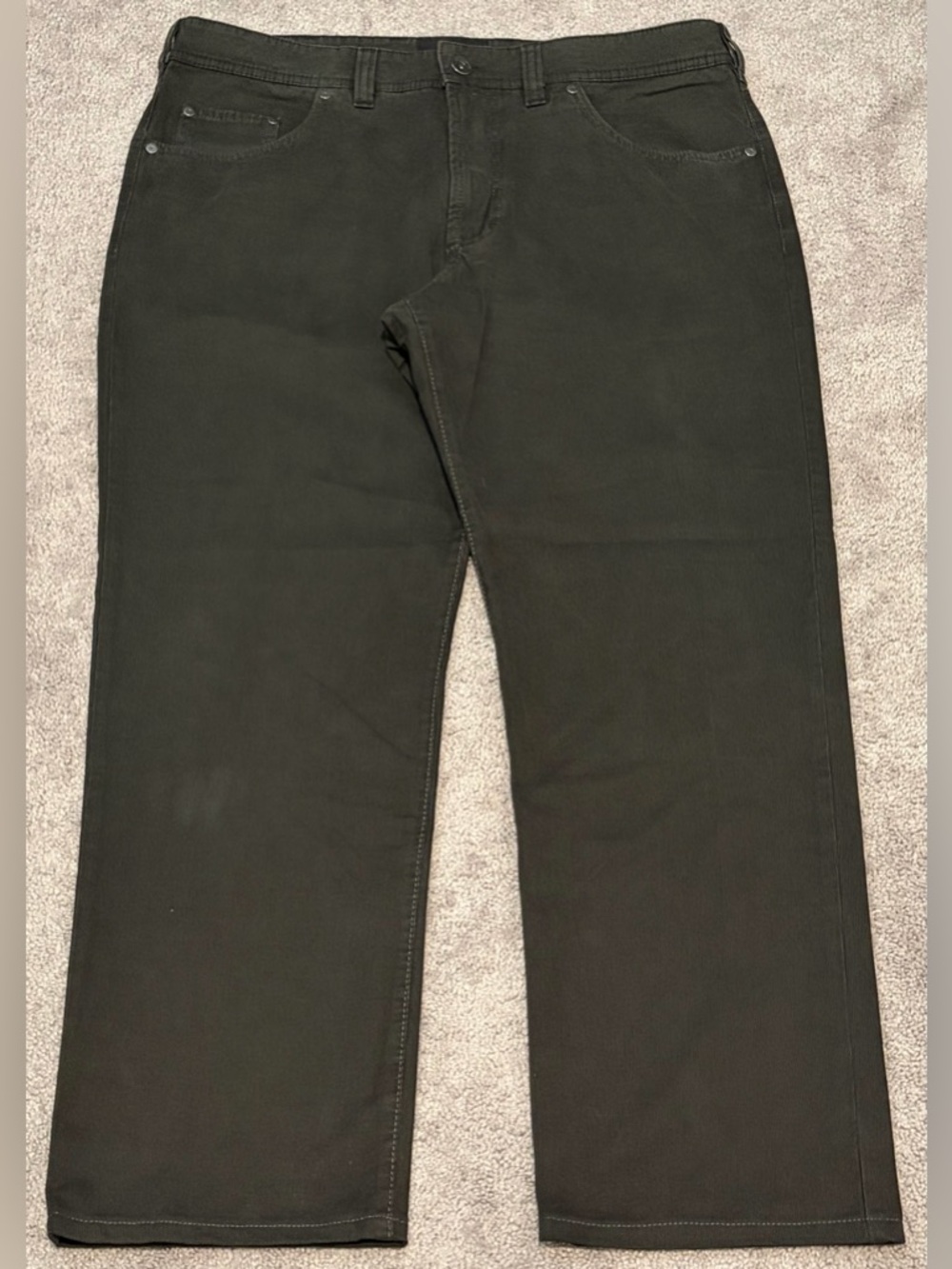 Gardeur Men’s Chocolate Brown Flat Front Straight Leg Chino Pants Size 37x30
